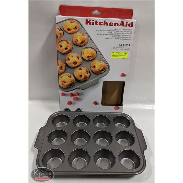 NEW KITCHENAID NON-STICK 12 CUP MUFFIN PAN