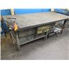 Image 2 : Metal Shop Table w/ Mounted Wilton Tool Co. Vise 96"x48"x33" Ht. (Pick Up By Appointment Wed-Sat)