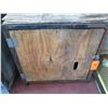 Image 2 : Wood & Metal Single Door Storage Cabinet w/ Shelving 36"x20"x38" Ht.