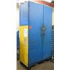 Image 1 : Metal 2 Door Cabinet w/ Inside Shelving & Wheels (Contents not included)