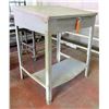 Image 1 : Metal Square Stand w/ Undershelf & Drawer 35"x29"x42" Ht.