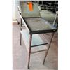 Image 1 : Metal Table on Wheels w/ Folding Attachment 16"x30"x43" Ht.