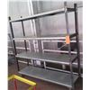 Image 1 : Metal 4 Tier Shelf Unit 76"x21"x77" Ht.