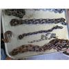 Image 8 : Qty 7 Misc Size Chain Lengths & Hook Ends