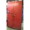 Image 1 : Metal 2 Door w/ 6 Inside Shelves 50"x19"x89" Ht.
