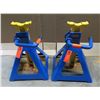 Image 1 : Qty 2 NAPA Professional Equipment Blue 7 Ton Jack Stands