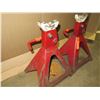 Image 2 : Qty 2 Red Metal Jack Stands