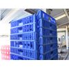 Image 2 : Qty 40 Blue Stackable Square Heavy Plastic Bread Trays