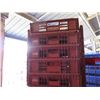 Image 2 : Qty 30 Red Stackable Square Heavy Plastic Bread Trays