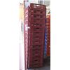 Image 1 : Qty 30 Red Stackable Square Heavy Plastic Bread Trays