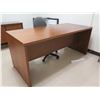 Image 11 : Hiebert Wooden Desk w/ 5 Drawers 66"x30"x29"H & Rolling Office Chair