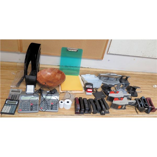 Office Supplies: Calculators, Staplers, Clipboards, Tape Dispensers, Hole Punch, etc