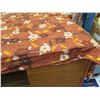 Image 3 : Love's Bakery Red Floral Logo Fabric 76"x36"
