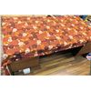 Image 1 : Love's Bakery Red Floral Logo Fabric 72"x36"