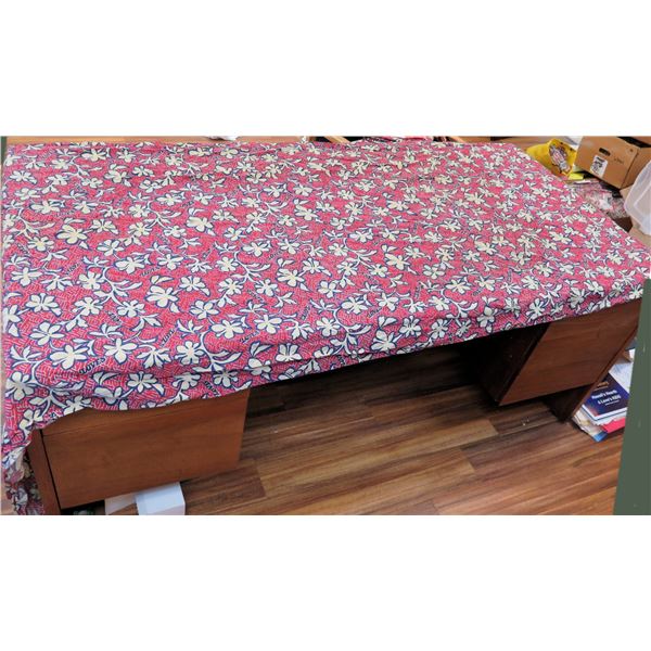 Love's Bakery Pink Floral Logo Fabric 72"x36"