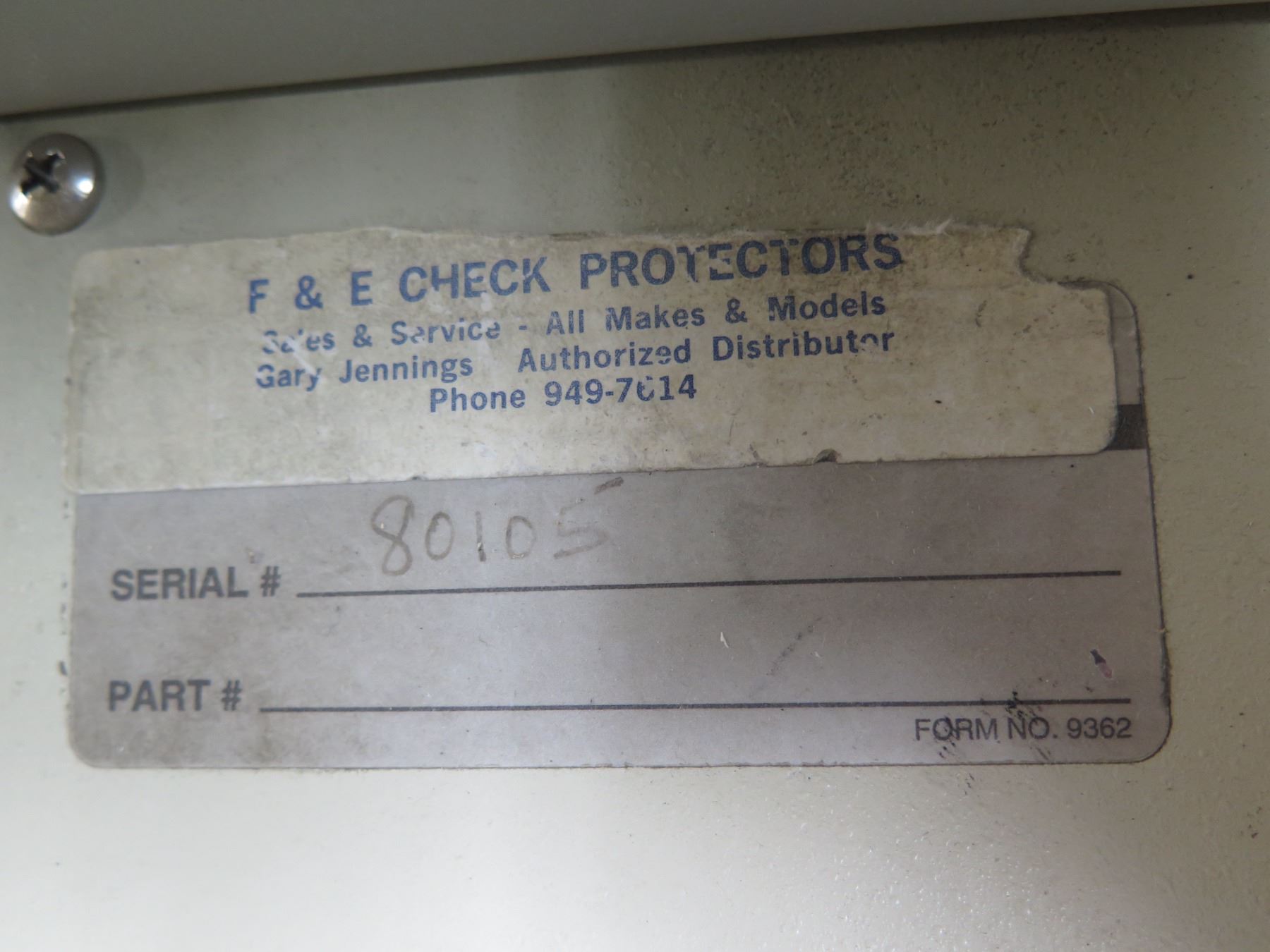 Standard Register 1900 MICR Check Decolator Machine