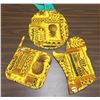 Image 1 : Qty 2 Dole Yellow Pineapple Design Pot Holders & Oven Mitt