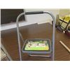 Image 2 : Qty 2 Metal 2-Step Easy-Reach Folding Step Stools