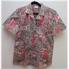 Image 1 : Love's-Themed Red & Gray Aloha Shirt, Size L