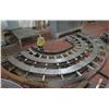 Image 1 : Lanham 7705 Semi-Circle Dual Conveyor Belt System 13'5"L x 44"W