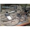 Image 8 : Contents of Shelf: Metal Angle Iron, Hinges, Hardware, Slicer Parts, etc