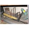 Image 1 : Contents of Shelf: Metal Angle Iron, Hinges, Hardware, Slicer Parts, etc