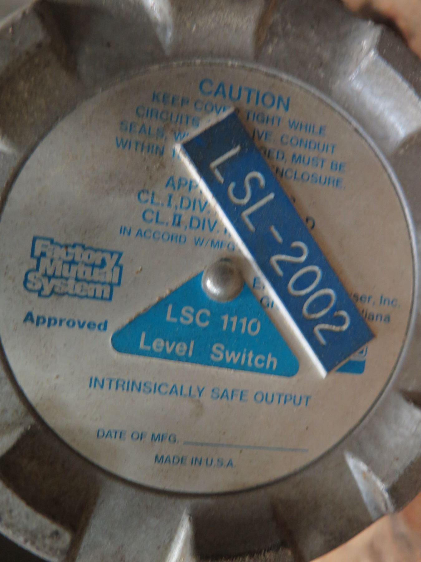 Endress + Hauser Factory Mutual System Level Switch LSL-2002 Enclosure Only