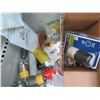 Image 8 : HON White 4 Drawer File Cabinet & Contents: Locks, Tubing, Belts, Fuses, etc