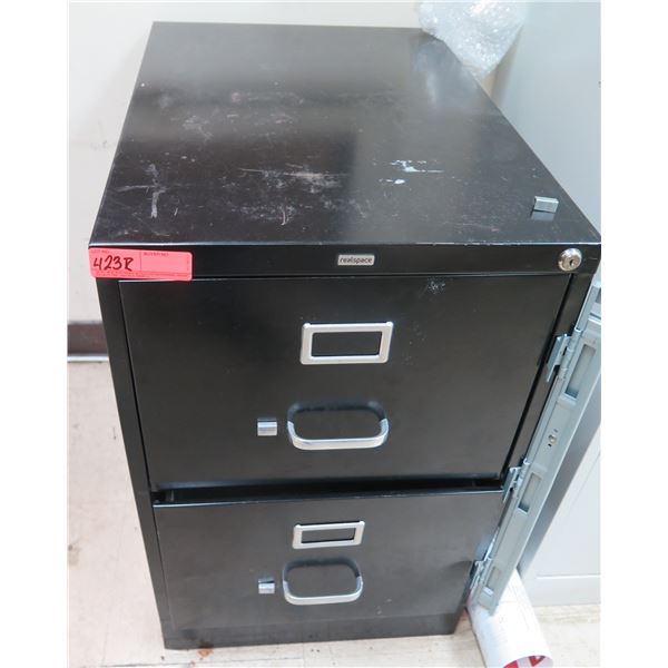 RealSpace Metal 2 Drawer File Cabinet