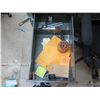 Image 2 : Security Metal Shop Desk w/ 4 Drawers 45"x34"x31"H, Office Arm Chair & Supplies