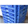 Image 5 : Qty 40 Blue Stackable Square Heavy Plastic Bread Trays 4” Deep
