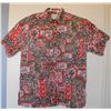 Image 1 : New Love's Logo Theme Brown/Red Aloha Shirt, Size XL