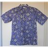 Image 1 : New Love's Logo Blue Print Aloha Shirt, Size M