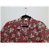 Image 2 : New Love's Logo Red Floral Print Aloha Shirt, Size L