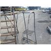 Image 2 : Qty 2 Metal Step Rolling Access Aisle Warehouse Ladder Stairs
