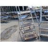 Image 2 : Qty 3 Metal Step Rolling Access Aisle Warehouse Ladder Stairs