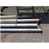 Image 2 : Qty Approx. 11 Footed Metal Poles Misc Lengths Including 183" & 250"L