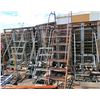 Image 1 : Qty 5 Metal Multi Step Rolling Access Aisle Warehouse Ladder Stairs