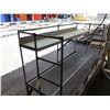Image 2 : Metal 2 Tier Rack w/ Expanded Wire Mesh Shelf 97"L x 31"W x 81"H