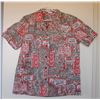 Image 1 : New Love's Logo Theme Lt. Gray/Red Aloha Shirt, Size S