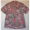 Image 2 : New Love's Logo Theme Lt. Gray/Red Aloha Shirt, Size L