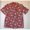 Image 2 : New Love's Logo Red Floral Print Aloha Shirt, Size M