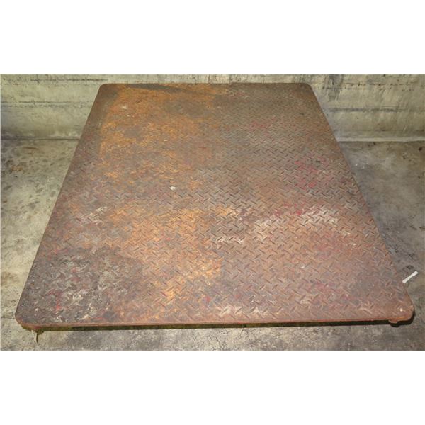 Low Metal Diamond Plate Table 36" x 48" x 12"H