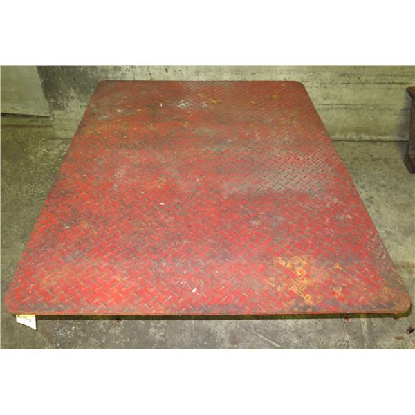 Low Metal Diamond Plate Table 36" x 48" x 12"H