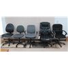 Image 1 : Qty 5 Rolling Office Chairs - 3 w/ Armrests