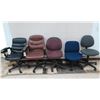 Image 1 : Qty 5 Rolling Office Chairs - 23 w/ Armrests