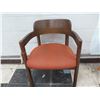 Image 2 : Qty 2 Boling Wooden Armchairs w/ Upholstered Seats & Round Table