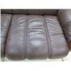 Image 8 : Brown 3 Section Sofa w/ Wooden Frame 84" x 28" x 32"H