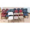 Image 1 : Qty 16 Folding & Stacking Chairs, Some Upholstered