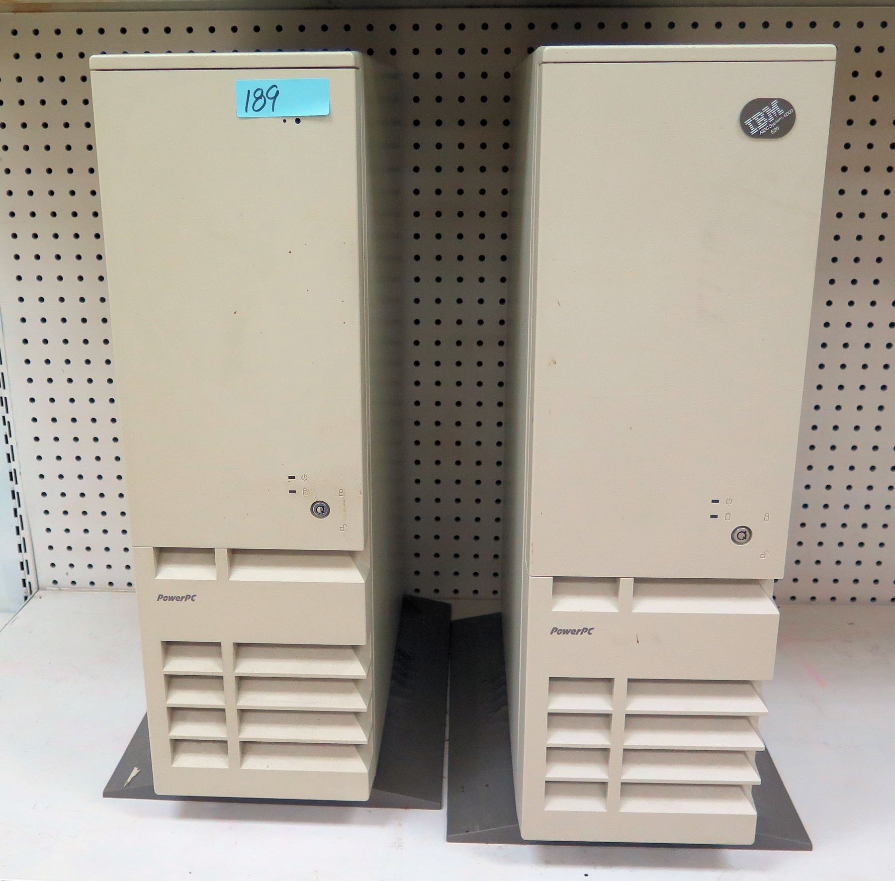 Qty 2 IBM RISC System/600 E20 Unix Server Workstations